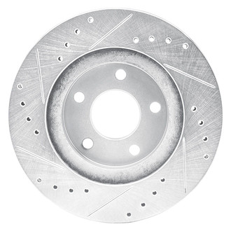 R1 Concepts® - eLINE™ Drilled and Slotted 1-Piece Front Passenger Side Brake Rotor