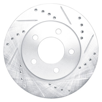 R1 Concepts® - eLINE™ Drilled and Slotted 1-Piece Front Passenger Side Brake Rotor