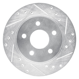 R1 Concepts® - eLINE™ Drilled and Slotted 1-Piece Rear Passenger Side Brake Rotor