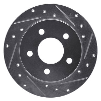 R1 Concepts® - eLINE™ Drilled and Slotted 1-Piece Rear Passenger Side Brake Rotor
