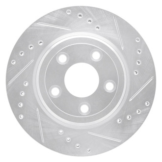 R1 Concepts® - eLINE™ Drilled and Slotted 1-Piece Rear Passenger Side Brake Rotor