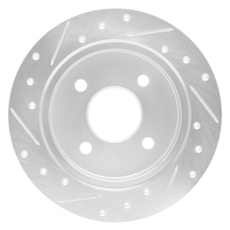 R1 Concepts® - eLINE™ Drilled and Slotted 1-Piece Rear Passenger Side Brake Rotor