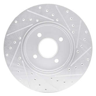 R1 Concepts® - eLINE™ Drilled and Slotted 1-Piece Front Driver Side Brake Rotor