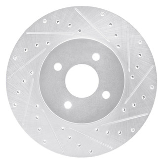 R1 Concepts® - eLINE™ Drilled and Slotted 1-Piece Front Passenger Side Brake Rotor