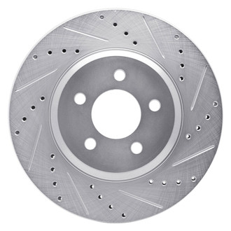R1 Concepts® - eLINE™ Drilled and Slotted 1-Piece Front Passenger Side Brake Rotor