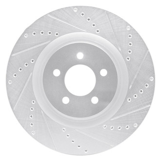 R1 Concepts® - eLINE™ Drilled and Slotted 1-Piece Front Passenger Side Brake Rotor