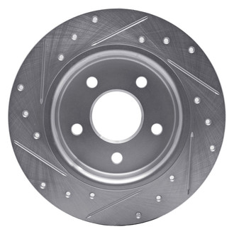 R1 Concepts® - eLINE™ Drilled and Slotted 1-Piece Rear Passenger Side Brake Rotor