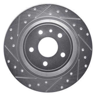R1 Concepts® - eLINE™ Drilled and Slotted 1-Piece Rear Driver Side Brake Rotor