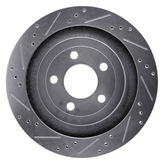 R1 Concepts® - eLINE™ Drilled and Slotted 1-Piece Rear Driver Side Brake Rotor