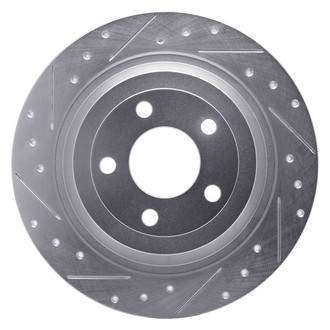 R1 Concepts® - eLINE™ Drilled and Slotted 1-Piece Rear Driver Side Brake Rotor