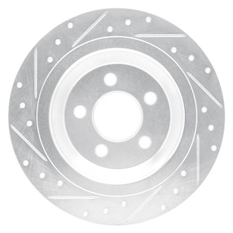 R1 Concepts® - eLINE™ Drilled and Slotted 1-Piece Rear Passenger Side Brake Rotor