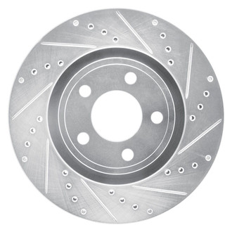 R1 Concepts® - eLINE™ Drilled and Slotted 1-Piece Front Passenger Side Brake Rotor