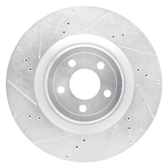 R1 Concepts® - eLINE™ Drilled and Slotted 1-Piece Front Driver Side Brake Rotor