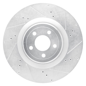 R1 Concepts® - eLINE™ Drilled and Slotted 1-Piece Front Passenger Side Brake Rotor