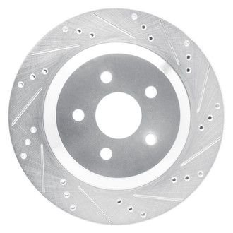 R1 Concepts® - eLINE™ Drilled and Slotted 1-Piece Rear Passenger Side Brake Rotor