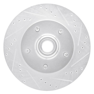 R1 Concepts® - eLINE™ Drilled and Slotted 1-Piece Front Passenger Side Brake Rotor