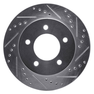 R1 Concepts® - eLINE™ Drilled and Slotted 1-Piece Front Passenger Side Brake Rotor