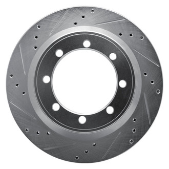 R1 Concepts® - eLINE™ Drilled and Slotted 1-Piece Rear Driver Side Brake Rotor