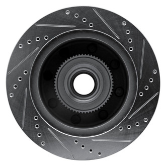 R1 Concepts® - eLINE™ Drilled and Slotted 1-Piece Front Driver Side Brake Rotor
