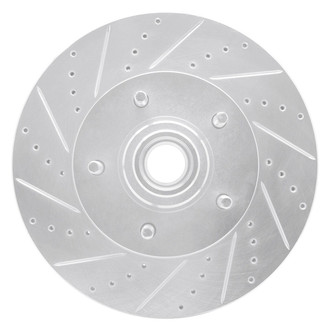 R1 Concepts® - eLINE™ Drilled and Slotted 1-Piece Front Driver Side Brake Rotor