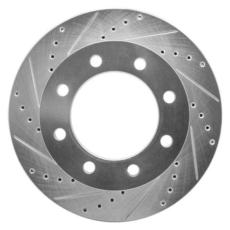 R1 Concepts® - eLINE™ Drilled and Slotted 1-Piece Front Driver Side Brake Rotor