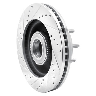 R1 Concepts® - eLINE™ Drilled and Slotted 1-Piece Front Passenger Side Brake Rotor