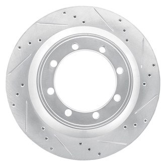 R1 Concepts® - eLINE™ Drilled and Slotted 1-Piece Rear Passenger Side Brake Rotor