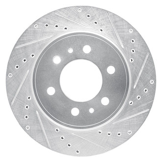 R1 Concepts® - eLINE™ Drilled and Slotted 1-Piece Front Passenger Side Brake Rotor