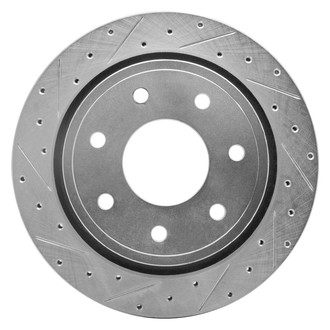 R1 Concepts® - eLINE™ Drilled and Slotted 1-Piece Rear Driver Side Brake Rotor