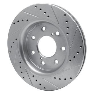 R1 Concepts® - eLINE™ Drilled and Slotted 1-Piece Front Driver Side Brake Rotor