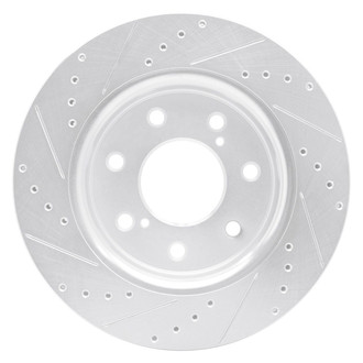 R1 Concepts® - eLINE™ Drilled and Slotted 1-Piece Front Passenger Side Brake Rotor