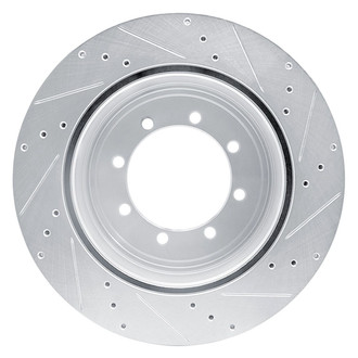 R1 Concepts® - eLINE™ Drilled and Slotted 1-Piece Rear Driver Side Brake Rotor