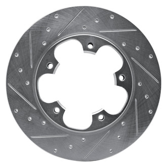R1 Concepts® - eLINE™ Drilled and Slotted 1-Piece Rear Driver Side Brake Rotor