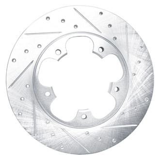 R1 Concepts® - eLINE™ Drilled and Slotted 1-Piece Rear Passenger Side Brake Rotor