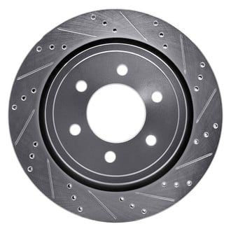 R1 Concepts® - eLINE™ Drilled and Slotted 1-Piece Rear Passenger Side Brake Rotor