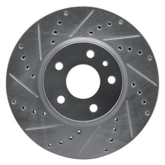 R1 Concepts® - eLINE™ Drilled and Slotted 1-Piece Front Driver Side Brake Rotor