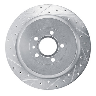 R1 Concepts® - eLINE™ Drilled and Slotted 1-Piece Rear Driver Side Brake Rotor