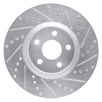 R1 Concepts® - eLINE™ Drilled and Slotted 1-Piece Front Passenger Side Brake Rotor