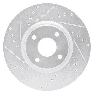 R1 Concepts® - eLINE™ Drilled and Slotted 1-Piece Front Driver Side Brake Rotor
