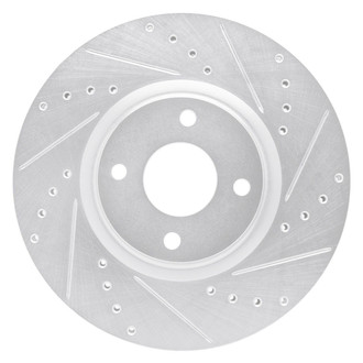 R1 Concepts® - eLINE™ Drilled and Slotted 1-Piece Front Passenger Side Brake Rotor