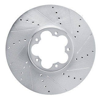 R1 Concepts® - eLINE™ Drilled and Slotted 1-Piece Front Passenger Side Brake Rotor