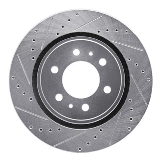 R1 Concepts® - eLINE™ Drilled and Slotted 1-Piece Rear Driver Side Brake Rotor