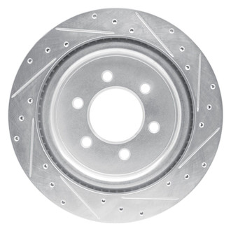 R1 Concepts® - eLINE™ Drilled and Slotted 1-Piece Rear Driver Side Brake Rotor