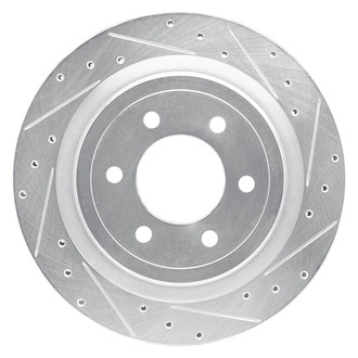 R1 Concepts® - eLINE™ Drilled and Slotted 1-Piece Rear Passenger Side Brake Rotor