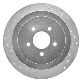 R1 Concepts® - eLINE™ Drilled and Slotted 1-Piece Rear Driver Side Brake Rotor