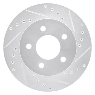 R1 Concepts® - eLINE™ Drilled and Slotted 1-Piece Front Passenger Side Brake Rotor