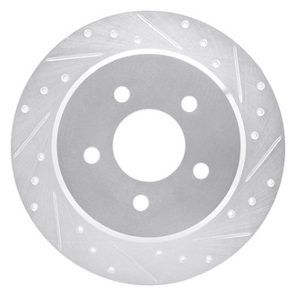 R1 Concepts® - eLINE™ Drilled and Slotted 1-Piece Rear Passenger Side Brake Rotor