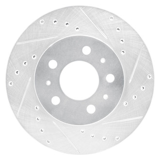 R1 Concepts® - eLINE™ Drilled and Slotted 1-Piece Front Passenger Side Brake Rotor