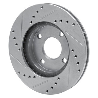 R1 Concepts® - eLINE™ Drilled and Slotted 1-Piece Front Passenger Side Brake Rotor