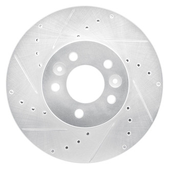 R1 Concepts® - eLINE™ Drilled and Slotted 1-Piece Front Driver Side Brake Rotor